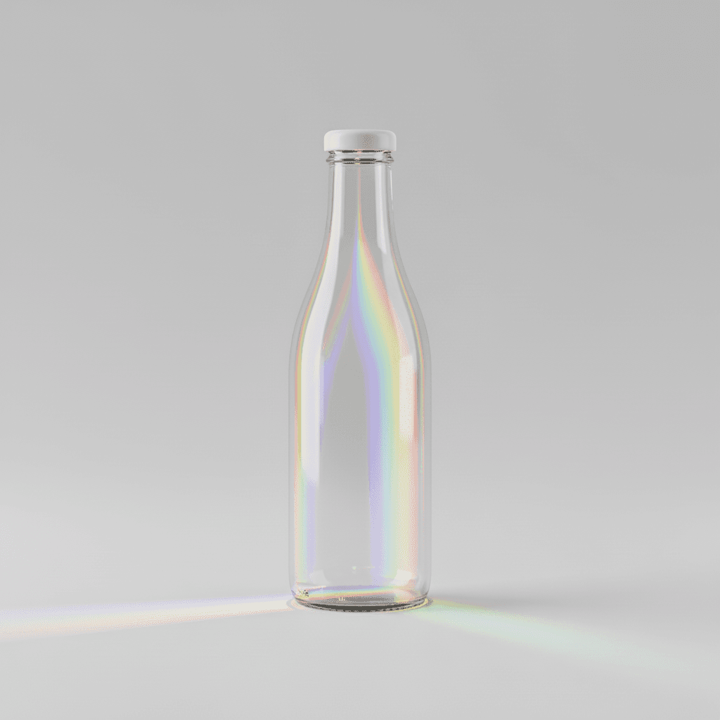 Glass Prism Caustic Bottle