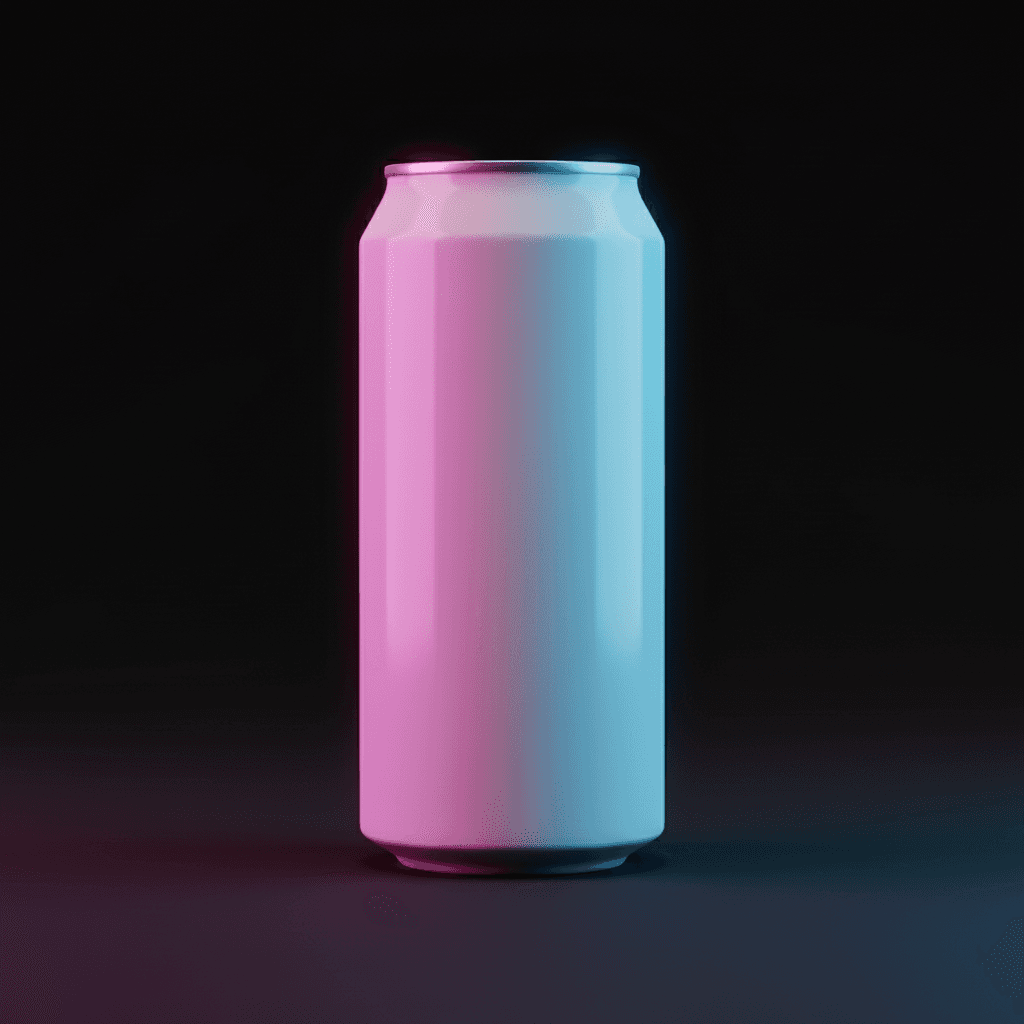 Pink & Blue Cyber Can
