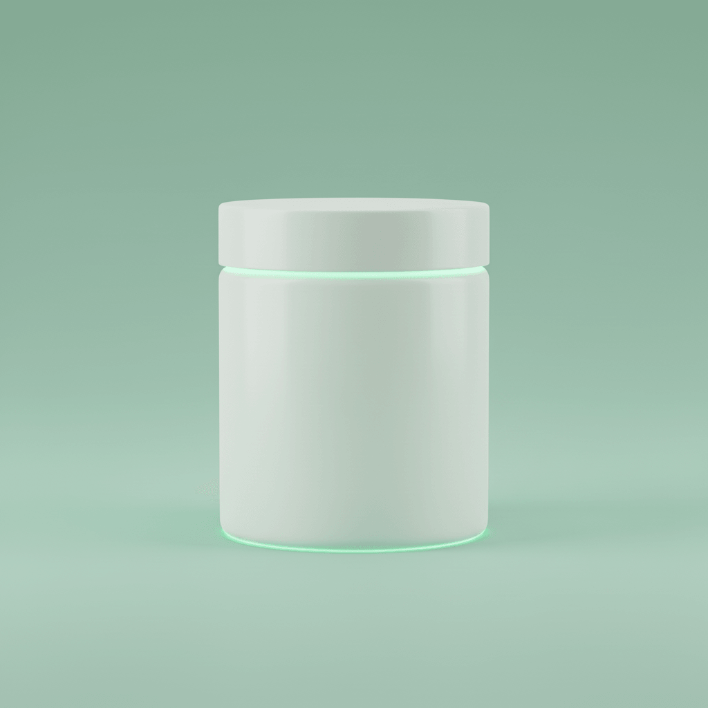 Neon Mint Chroma Jar AI product photo prompt