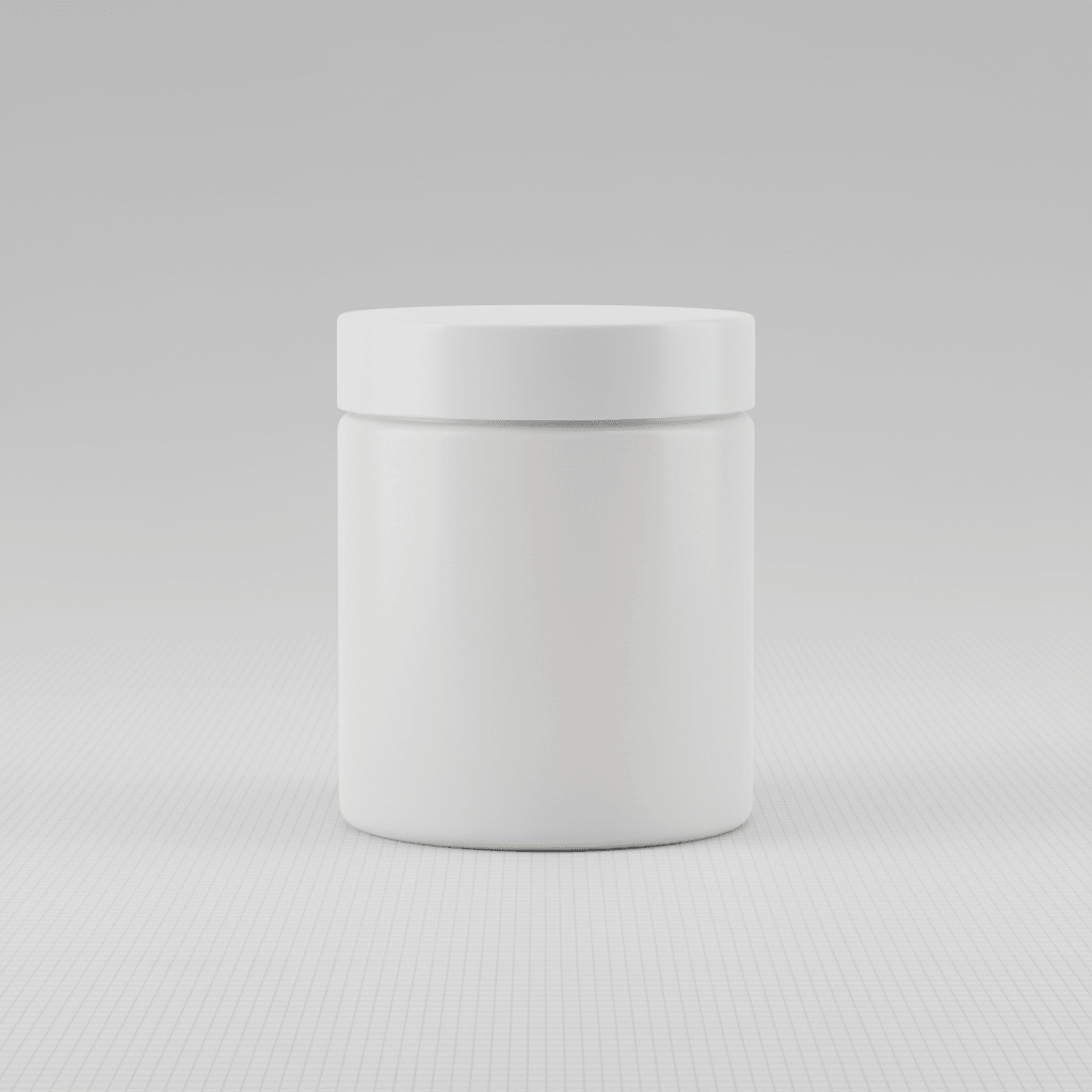 High Key Studio Grid Jar AI product photo prompt