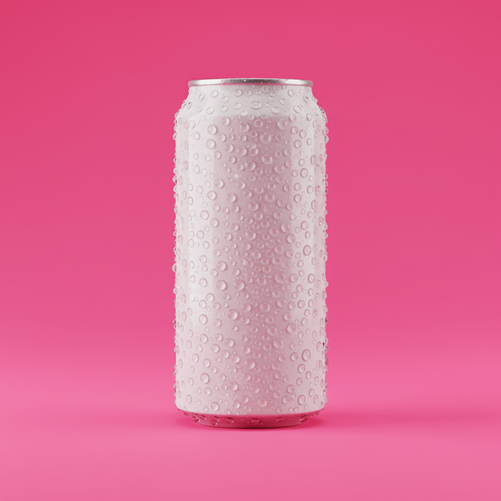 Hyper-Sweat Neon Can AI product photo prompt