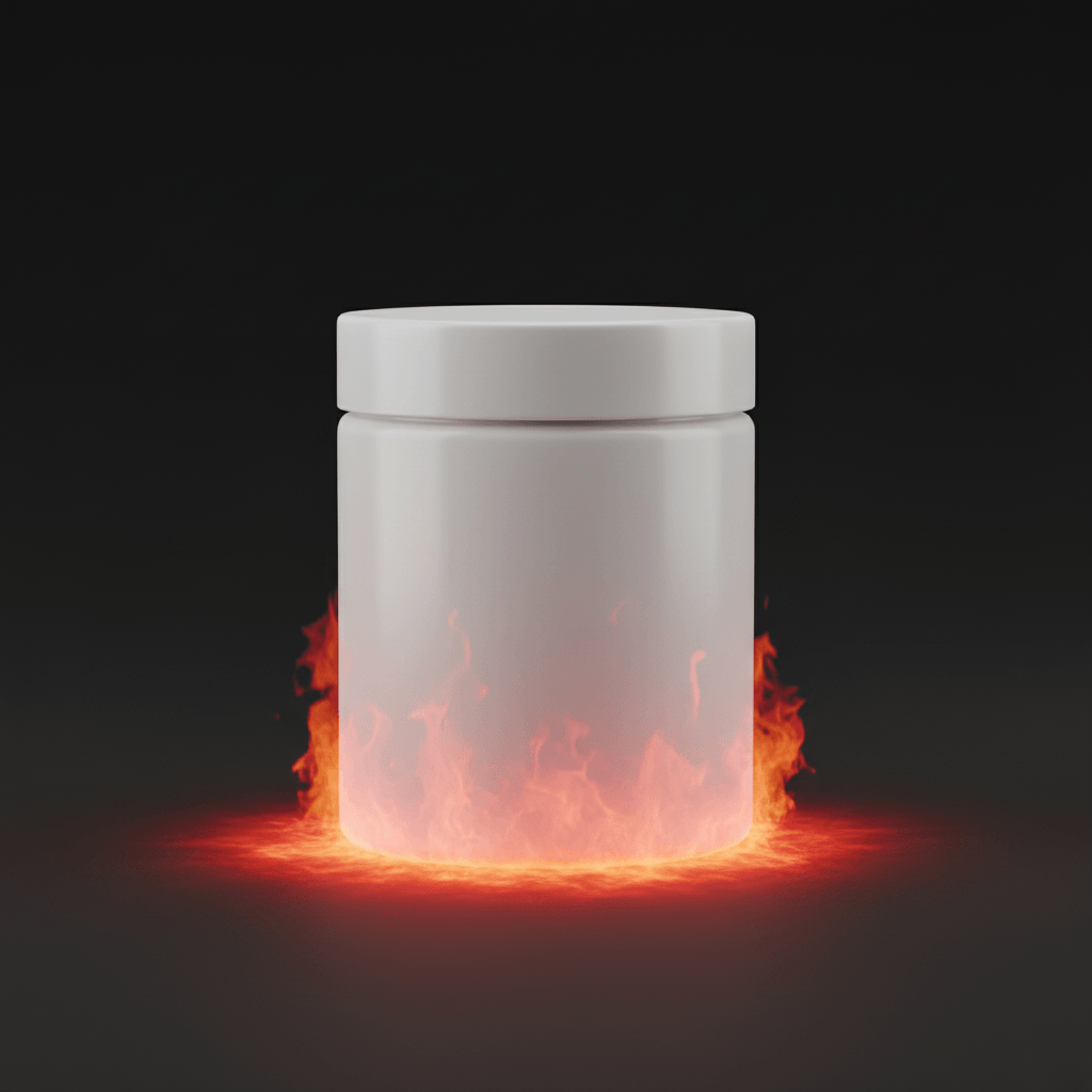 Magmatic Lava Glow Jar AI product photo prompt
