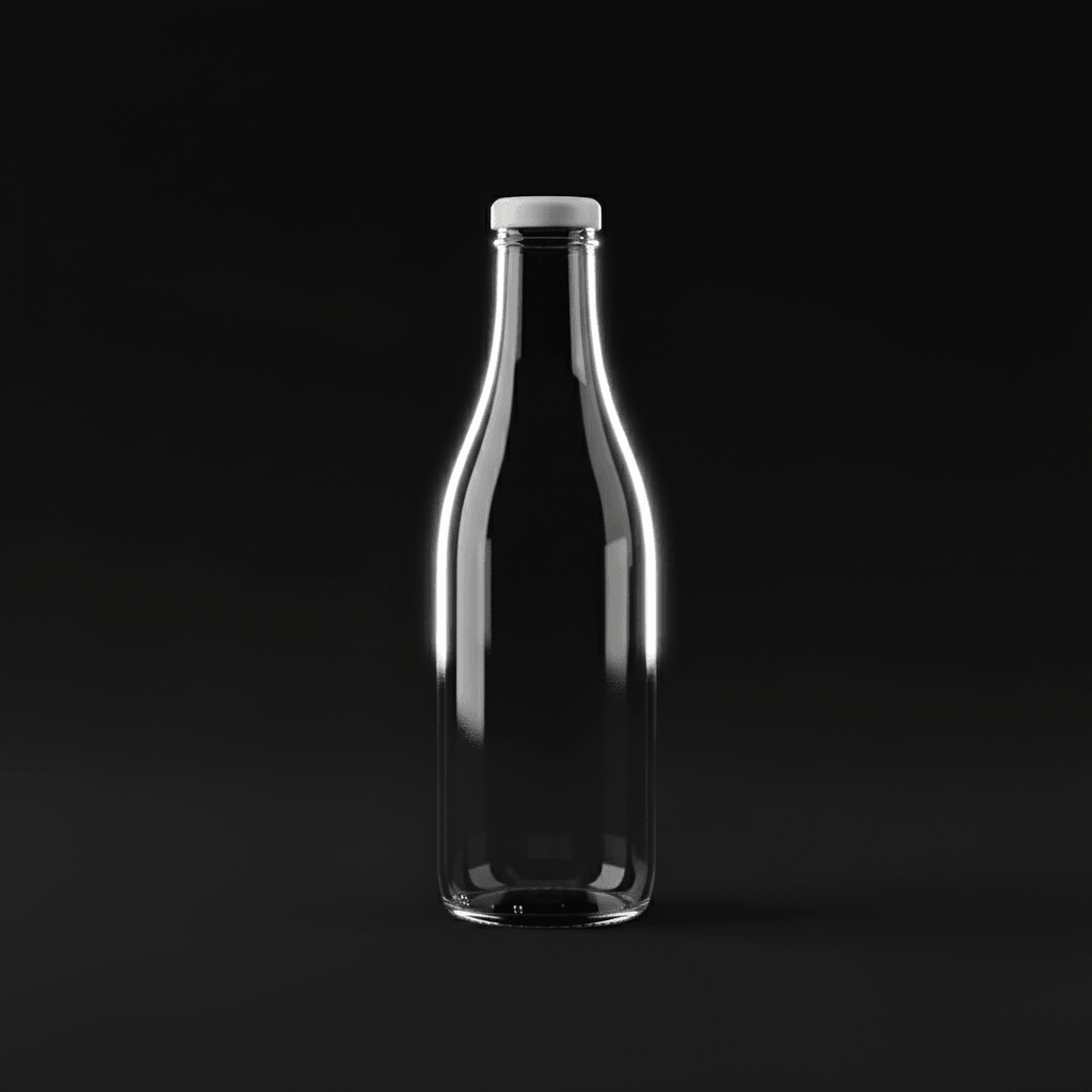 Rim Strobe Negative Bottle AI product photo prompt