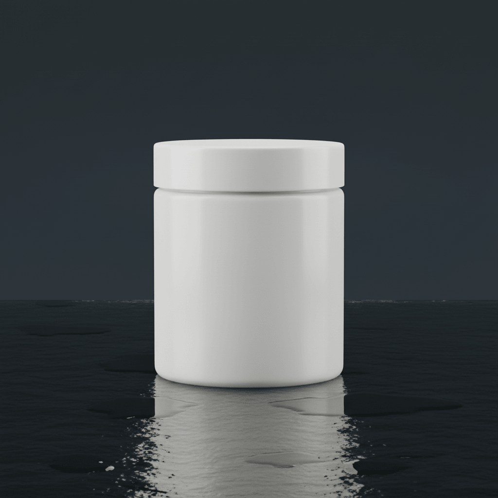 Nocturnal Glass Reflections Jar AI product photo prompt