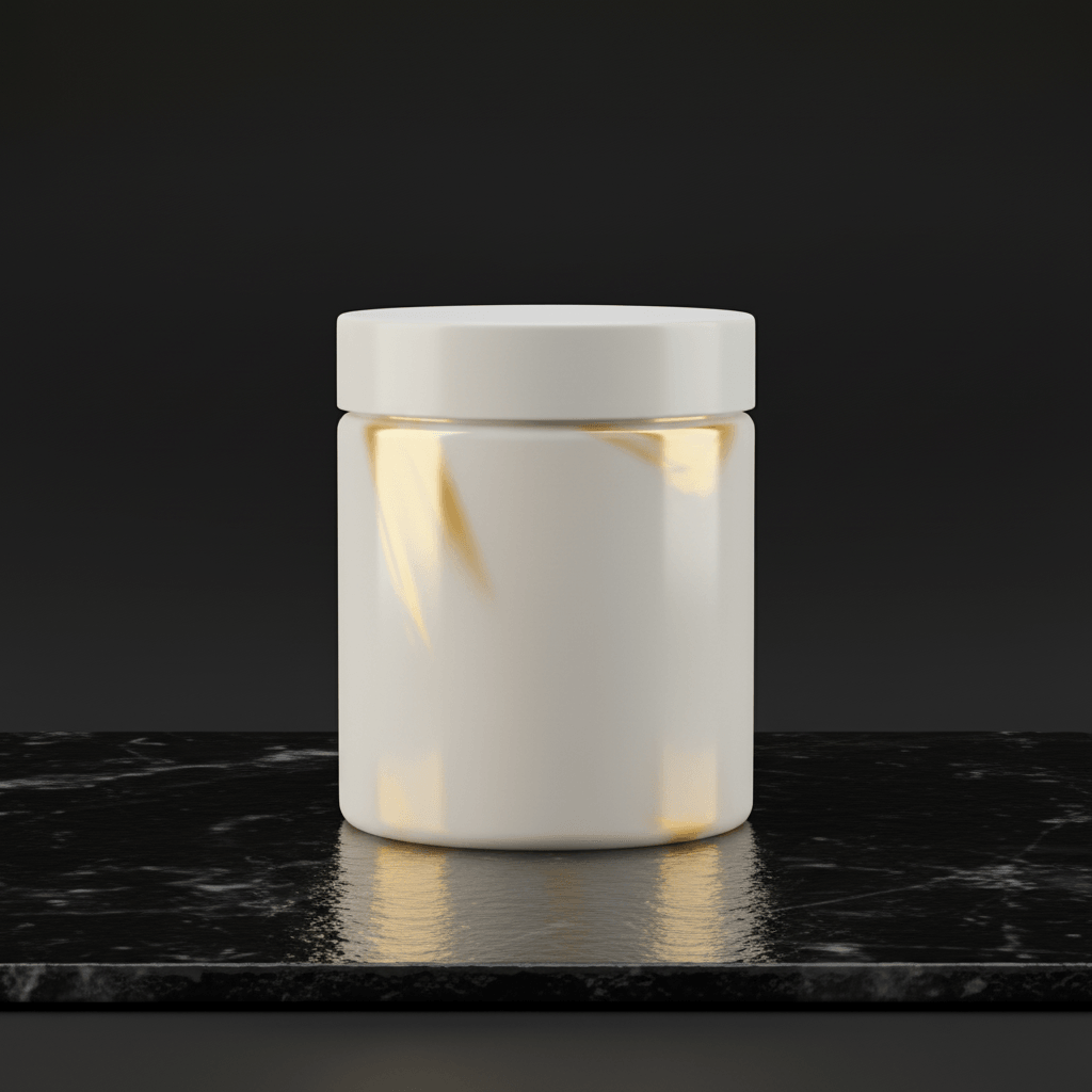 Nocturnal Onyx Jar AI product photo prompt